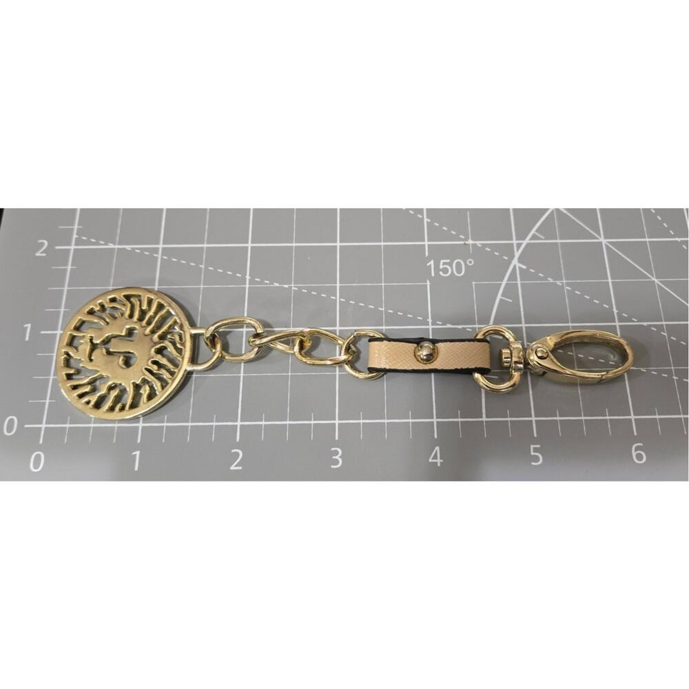 Ann Klein lion cutout medalion 1 1/2 in. leather 6 in. long